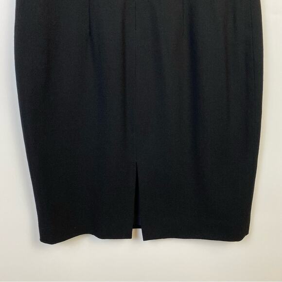 Burberry 100% Wool Black Sheath Dress Vintage Authenticated Size 8 - Picture 11 of 14